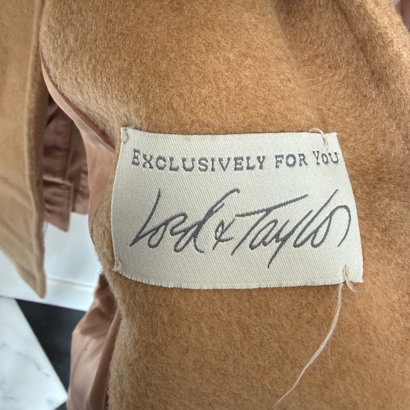 Vintage Wool Camel Double Breasted Coat L - Picture 4 of 8